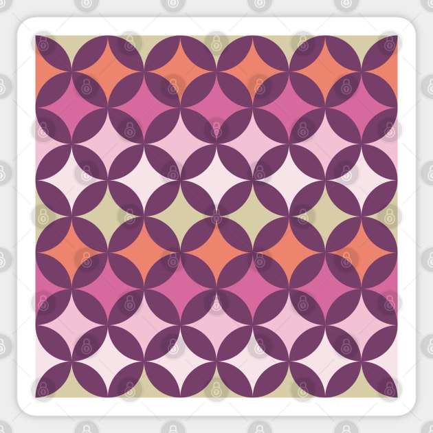 Geometric Pattern: Circle Nested: Orchid Sticker by Red Wolf